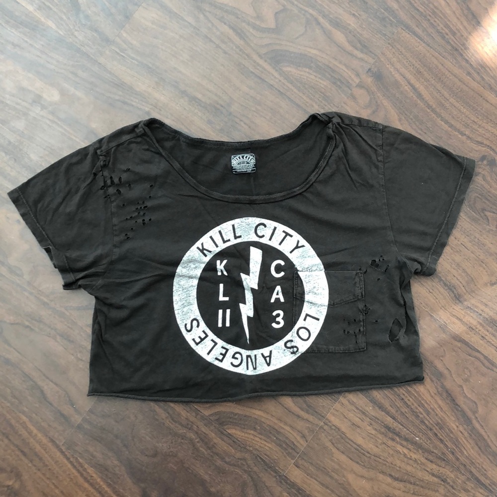 Distressed Crop Top